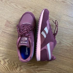 Burgundy Reebok sneakers